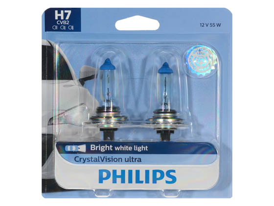 Philips Lighting H7CVB2 12972CVB2 Philips H7 CrystalVision Ultra High/Low Beam Headlight or Front Fog Lamp