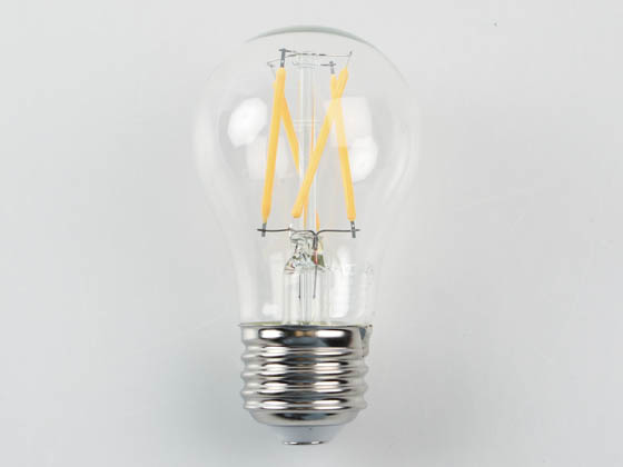 Satco Products, Inc. S12400 5A15/CL/LED/E26/927/120V Satco Dimmable 5W 2700K 90 CRI A15 Filament LED Bulb, Enclosed Fixture and Wet Rated, T20 Compliant