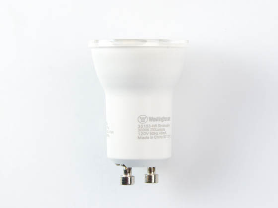 Westinghouse 3515300 4MR11/LED/DIM/FL/GU10/30 1CD Dimmable 4W 3000K MR-11 LED Bulb, GU10 Base