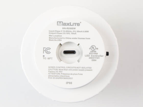MaxLite 105905 NN-RDMSW Maxlite C-Max PIR Motion Sensor/Daylight Harvesting Bluetooth Network Node for Maxlite C-Max Control Ready Fixtures
