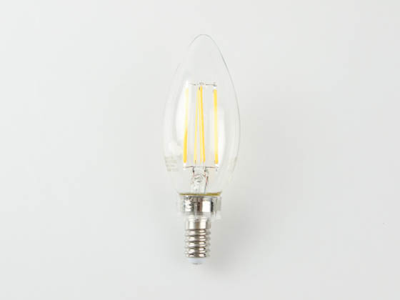 TCP FB11D6024E12SCL92 5W Dimmable B-11 AmberGlow LED 24K Filament Lamp. Clear Finish, E12 Base