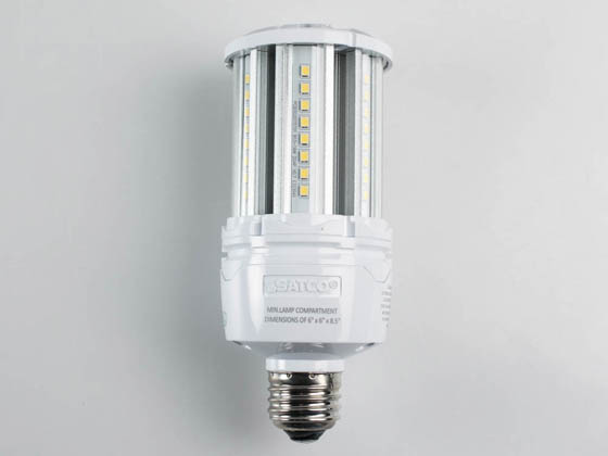 Satco Products, Inc. S49390 18W/LED/HP/850/100-277V/E26 Satco 70 Watt Equivalent, 18 Watt LED Corn Bulb, 5000K, Ballast Bypass, Non-Dimmable