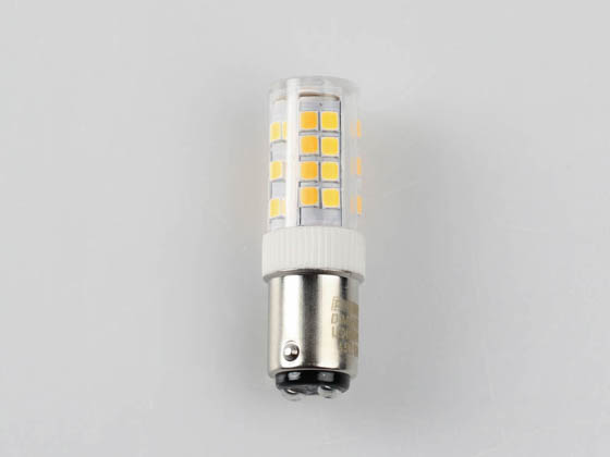 Bulbrite 770620 LED4DC/27K/D Dimmable 4.5W 120V 2700K T5 LED Bulb, BA15d Bayonet Base, Enclosed Rated