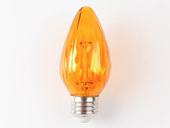 Bulbrite 776581 LED4F15/21K/FIESTA/AMB 4W F15 Amber LED Fiesta Decorative Bulb, E26 Base, Dimmable