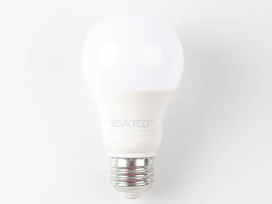 Satco Products, Inc. S28915 8.8A19/930/120-277V Satco Non-Dimmable 8.5 Watt, 120-277 Volt 3000K A-19 LED Bulb, Enclosed Fixture Rated