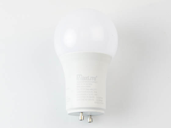 MaxLite 108941 E9A19GUDLED40/G8S1 Dimmable 9W 4000K A19 LED Bulb, GU24 Base, Enclosed Fixture Rated