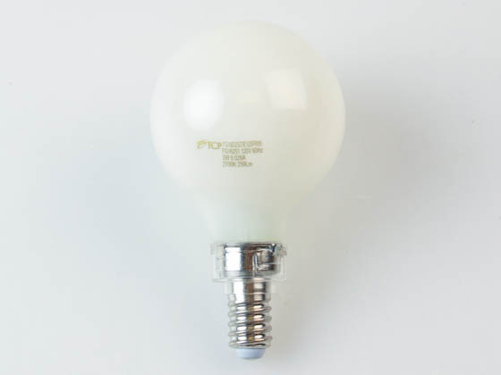 TCP FG16D2527E12SFR95 3 Watt Dimmable G16 Frosted LED Bulb, 2700K, 95 CRI