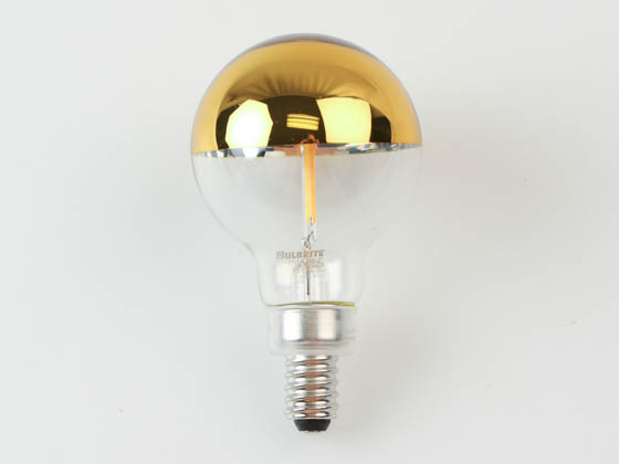 Bulbrite 776921 LED2G16/27K/FIL/HG/3 Dimmable 2.5W Half-Gold G-16 Filament Bulb, 2700K, Candelabra (E12) Base