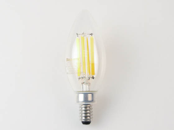 Bulbrite 776738 LED6B11/30K/FIL/3 Dimmable 6.5W 3000K Decorative Filament B-11 LED Bulb, High Lumen Output
