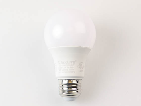 MaxLite 109717 E8A19DLED30/G2T Maxlite Dimmable 8 Watt 3000K A19 LED Bulb, Enclosed Fixture Rated