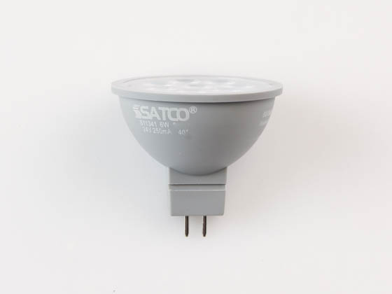 Satco Products, Inc. S11340 6MR16/LED/40'/827/24V AC/DC Satco 6 Watt 24V AC/DC LED MR-16 Lamp, 40 Degree Beam Angle, 2700K