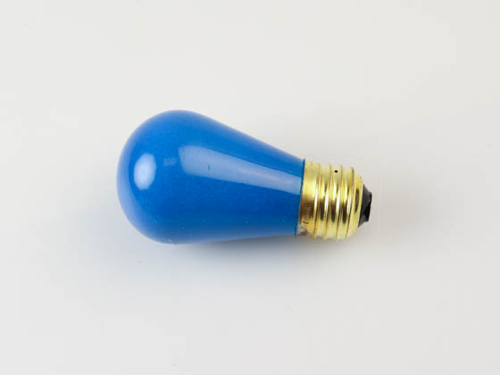Satco Products, Inc. S3963 11S14 BLUE 4-PACK Satco 11 Watt S14 Incandescent Ceramic Blue Lamp, Medium base, 130 Volt