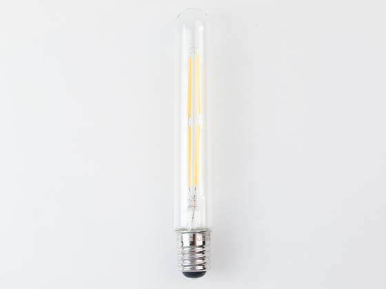 Satco Products, Inc. S21370 4T6.5/LED/CL/930/120V/E17 Satco 4 Watt Dimmable T6.5 Clear LED Lamp, 3000K, 400 Lumens, E17 Base