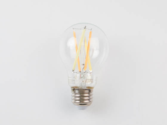 Bulbrite 290125 SL8WA19/90/W/CL/1P Solana 8 Watt White Color Adjustable Clear Filament A19 LED Bulb