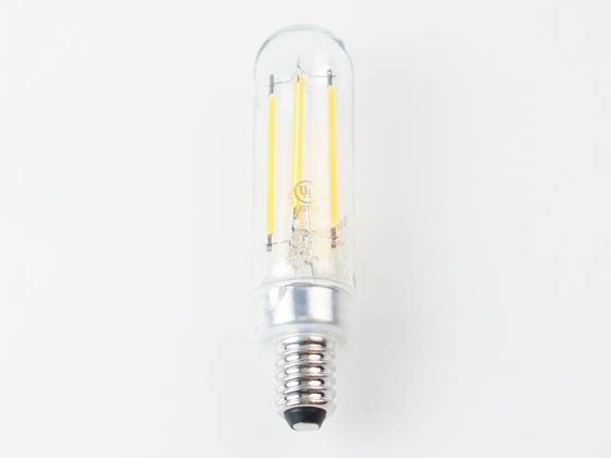 Bulbrite 776791 LED4T6/30K/FIL/3 4.5 Watt, T-6 LED Filament Bulb, 3000K, Clear Finish, Enclosed Rated, E12 Base