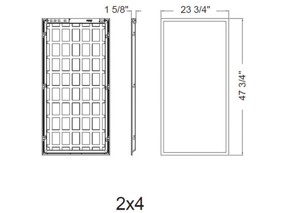 Halco Lighting 90523 FPLCR-24-LS-CS-UNV Halco 2x4 Flat Panel LED Fixture Wattage and Color Selectable Includes Control Ready Port