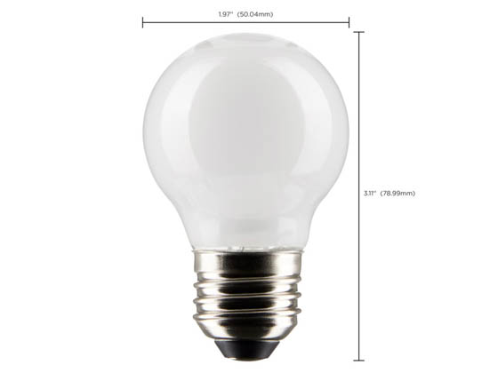 Satco Products, Inc. S21223 5.5G16.5/LED/WH/927/120V/E26 Satco 5.5 Watt G16.5 White LED Bulb, E26 Base, 90 CRI, 2700K