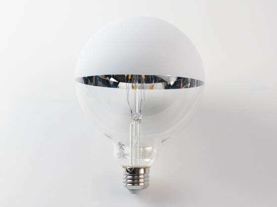 Bulbrite 776840 LED6G40/27K/FIL/HW/3 Dimmable Half-White G-40 LED Filament Bulb, 2700K, Medium (E26) Base