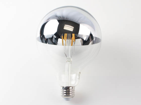 Bulbrite 776920 LED6G40/27K/FIL/HM/3 Dimmable Half-Chrome G-40 LED Filament Bulb, 2700K, Medium (E26) Base