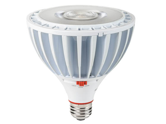 Keystone KT-LED33PSPAR38-F-850 33/25/18 Watt Power Selectable PAR38 LED Lamp, 5000K, 120-277 Volt