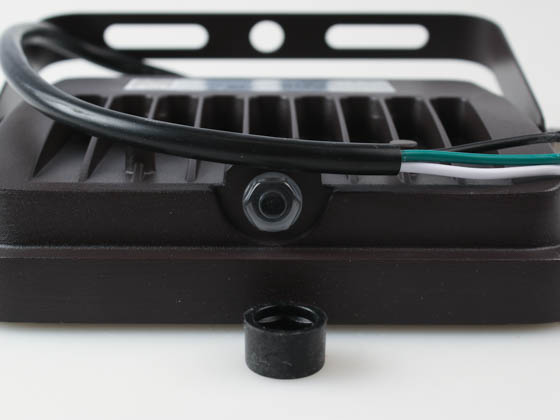 Contractor Choice FL-45282 FL-27WDDK-PC-YK LED Flood Light Wattage (11/16/20/27W) and Color Selectable with Photocell and Yoke/Trunnion Mount