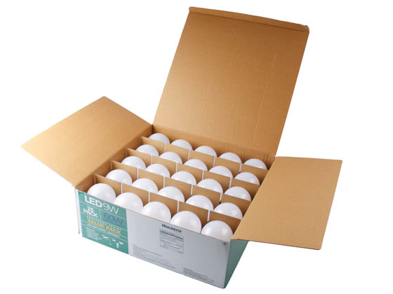 Bulbrite 774258 LED9A19/PF60W/930/D/2/25P 9 Watt Dimmable A19 LED Bulb, 3000K, 60 Watt Equivalent, T20 Compliant