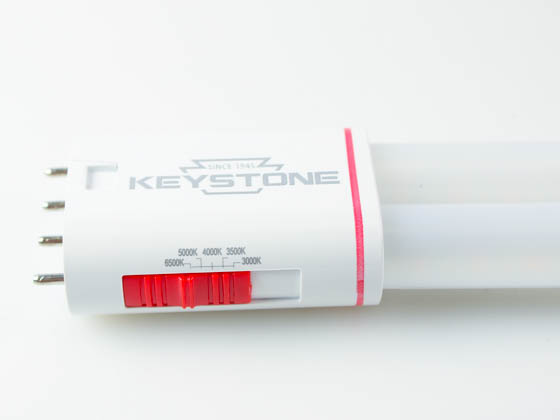 Keystone KT-LED10PLL-12GC-8CSJ-D 10 Watt 5 Color Selectable Twin Tube LED Bulb, Ballast Bypass, 2G11 Base