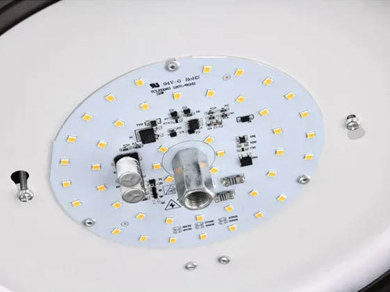 Satco Products, Inc. 62-1558 LED 19W 13" FLUSH MOUNT 3000K Satco Nuvo 13" LED Dome Light Fixture 19W 3000K Mahogany Bronze Finish