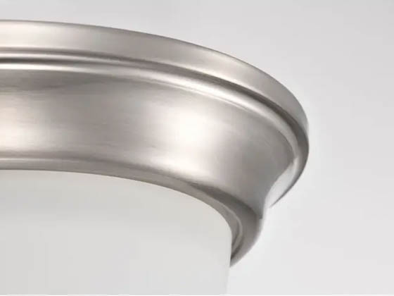 Satco Products, Inc. 62-1562 LED 19W 11" FLUSH MOUNT 3000K Satco Nuvo 11" LED Dome Light Fixture 19W 3000K Brushed Nickel Finish