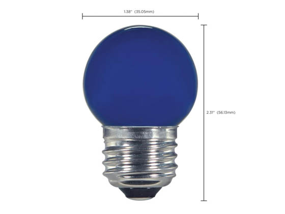 Satco Products, Inc. S9162 1.2W S11/BL/LED/120V/CD Satco 1.2 Watt Blue S11 LED Bulb