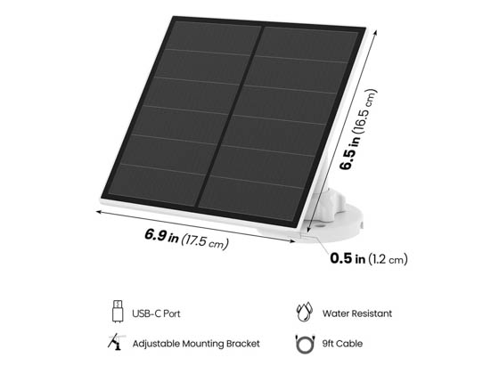 Feit Electric PANEL/SOL/CAM Feit Solar Panel for Smart Camera, Continuous Charger