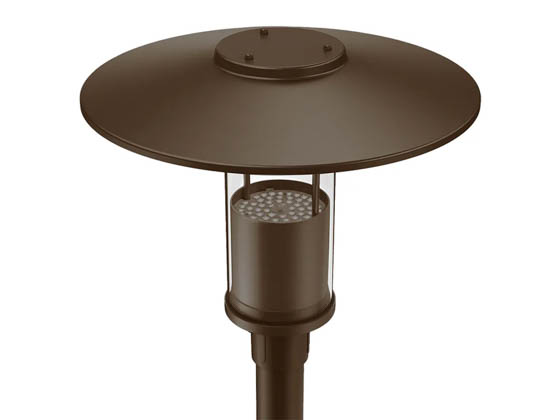 Westgate GPH-12-40W-MCTP-BR LED Decorative Top-Hat Post Top Fixture Wattage and Color Selectable with Indirect Light Bronze Finish
