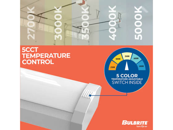 Bulbrite 773501 LED20WRAP/2FT/5CCT/927-950/J/WH/D 24" LED Wrap Fixture 20W Color Selectable (27/30/35/40/50K)