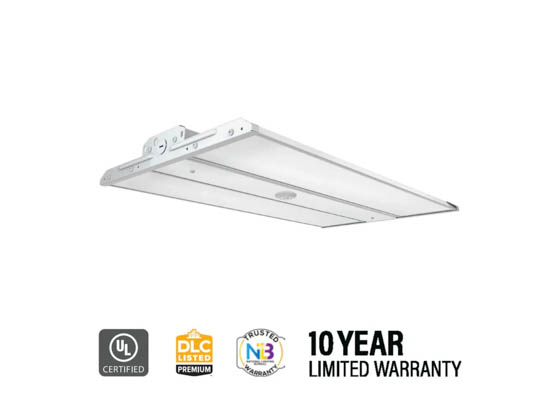 Keystone KT-HBLED105PS-2FB-8CSD-VDIM-P Linear High Bay Fixture Wattage (65/90/105W) and Color Selectable Includes Control Ready Port