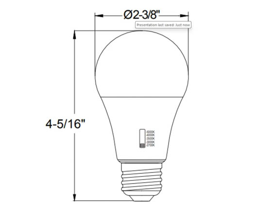 Halco Lighting 83211 6A19-LED-9CS-E26-D-T20 Halco 6 Watt Dimmable A-19 Bulb, 5 Color Selectable, 90 CRI, T20 Compliant