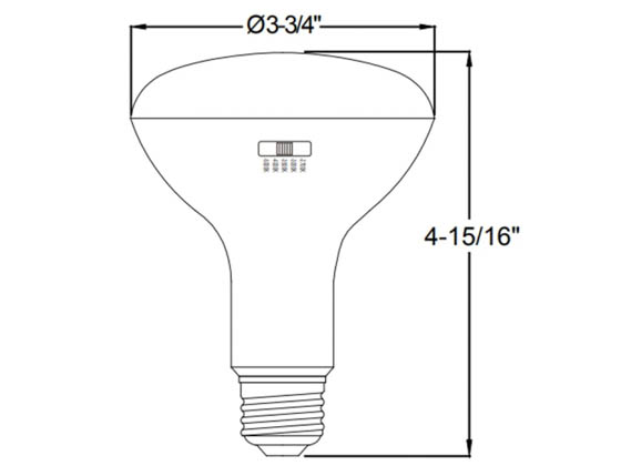 Halco Lighting 83221 9BR30-FL-LED-9CS-D-T20 Halco 9 Watt Dimmable BR30 Bulb, 5 Color Selectable, 90 CRI, T20 Compliant