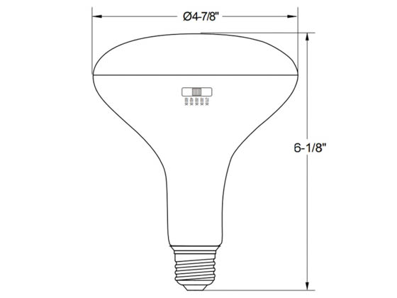 Halco Lighting 83222 13BR40-FL-LED-9CS-D-T20 Halco 13 Watt Dimmable BR40 Bulb, 5 Color Selectable, 90 CRI, T20 Compliant
