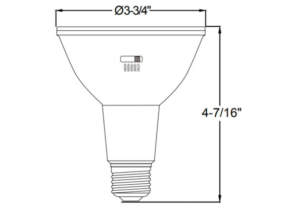 Halco Lighting 83218 10PAR30-FL-LED-9CS-D-T20 Halco 10 Watt Dimmable PAR-30 Bulb, 5 Color Selectable, 90 CRI, T20 Compliant