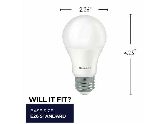 Bulbrite 774250 LED8A19/B60W/850/4P 8.5 Watt Non-Dimmable A19 LED Bulb, 5000K, 60 Watt Equivalent