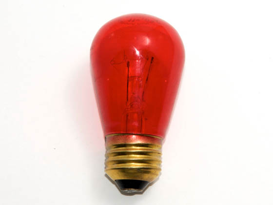 Philips Lighting 390062 11S14/TR (Trans. Red) Philips 11 Watt, 130 Volt S14 Transparent Red Sign/Indicator Bulb