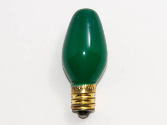 Bulbrite 709407 7C7G (120V) 7W 120V C7 Green Holiday E12 Base