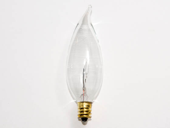 Bulbrite 403025 25CFC/32/3 (130V) 25W 130V Clear Bent Tip Decorative Bulb, E12 Base
