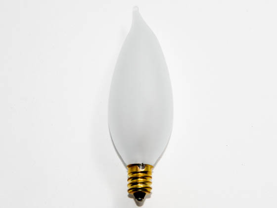 Bulbrite 404025 25CFF/32 (130V) 25W 130V Frosted Bent Tip Decorative Bulb, E12 Base