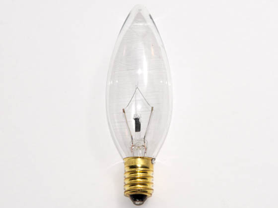 Bulbrite 400425 25CTC/E14 (130V) 25W 130V Clear Blunt Tip Decorative Bulb, European E14 Base
