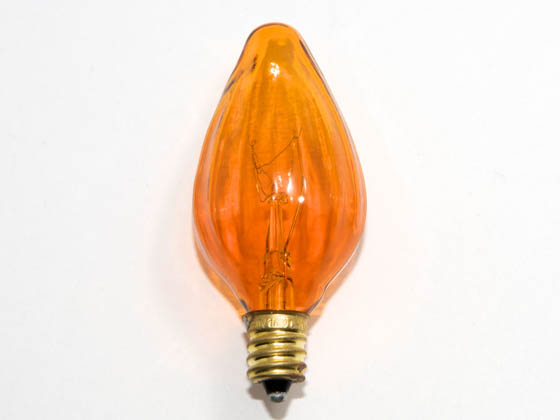 Bulbrite 420215 15F10A  (Amber) 15W 130V F10 Amber Fiesta Bulb, E12 Base