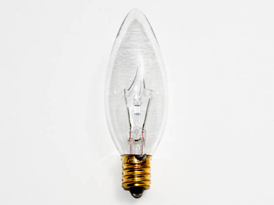 Bulbrite 400140 40CTC/25/3 (130V) 40W 130V SHORT Clear Blunt Tip Decorative Bulb, E12 Base