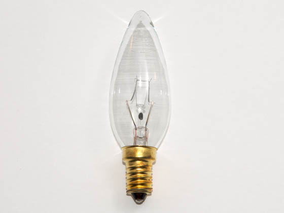 Bulbrite 400660 60E14TC/HV (High Voltage) 60 Watt, 220 Volt Clear Blunt Tip European Decorative Bulb