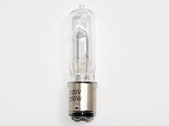 Bulbrite B613251 Q250CL/DC 250W 120V T4 Clear Halogen DC Bayonet Bulb