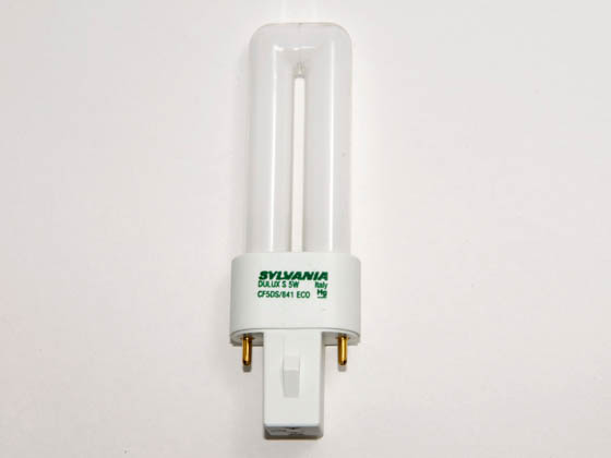 Bulbrite 504405 CF5DS/41K 5 Watt 2-Pin Cool White Single Twin Tube CFL Bulb