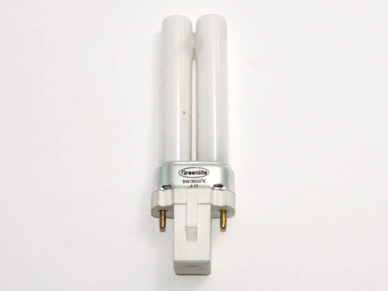 Greenlite Corp. G103000 5W/TT/2P/35K 5 Watt 2-Pin Neutral White Single Twin Tube CFL Bulb